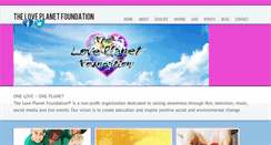 Desktop Screenshot of loveplanetfoundation.org