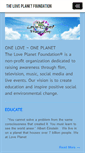 Mobile Screenshot of loveplanetfoundation.org